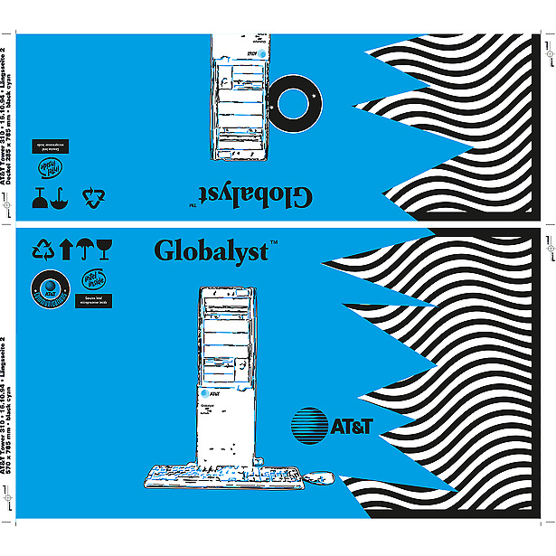 AT&T - Verkaufsverpackung Tower-PC Globalyst von Tomm Everett